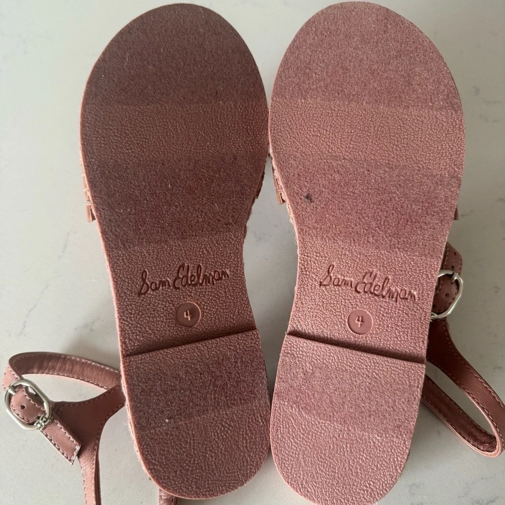 New Sam Edelman Girls Holly beaded pink Sandals Size: 4